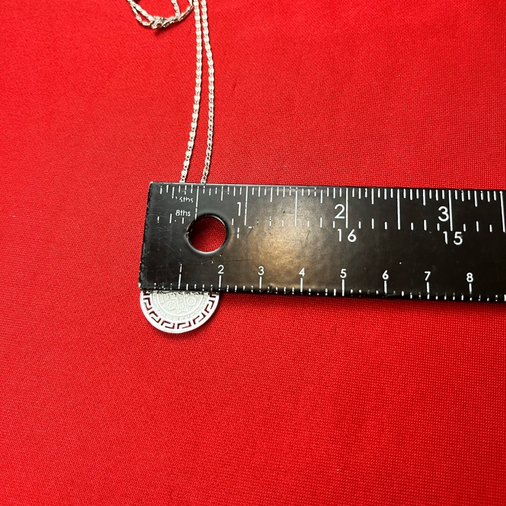 925 Sterling Silver St Benedict Catholic Medal and chain necklace - Picture 10 of 15